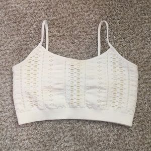 Elastic Cream Colored Bralette
